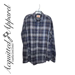 BOSS Orange XXL Button Up Long Sleeve Plaid Shirt